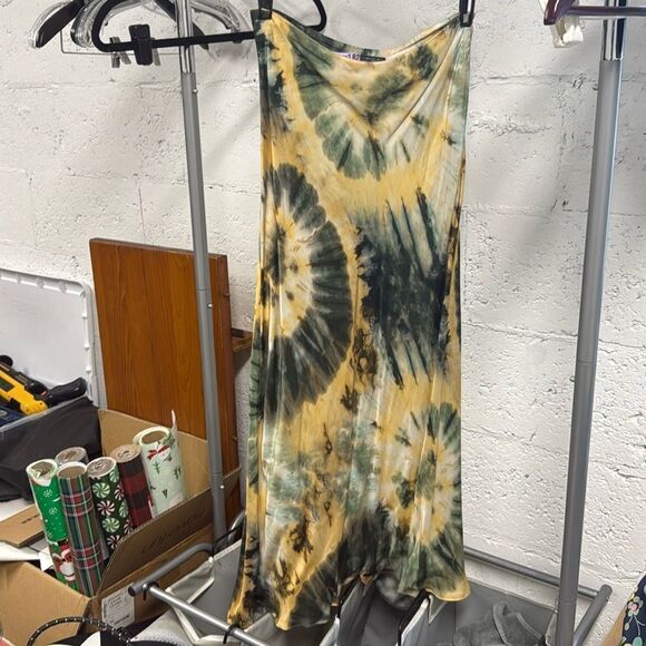 Green Yellow Tie Dye Skirt - Zara Size Small - Excellent Condition - Size Small - Picture 1 of 3
